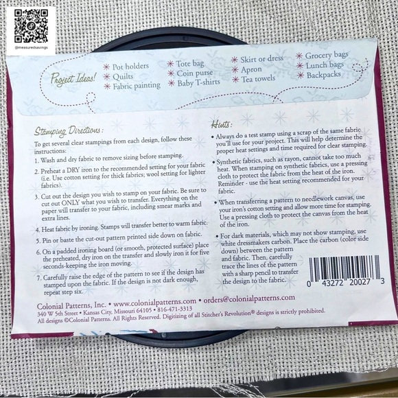 Subversive Cross-Stitch Book, Set of Cross-Stitch Patterns, Hoop and fabric - Picture 7 of 7